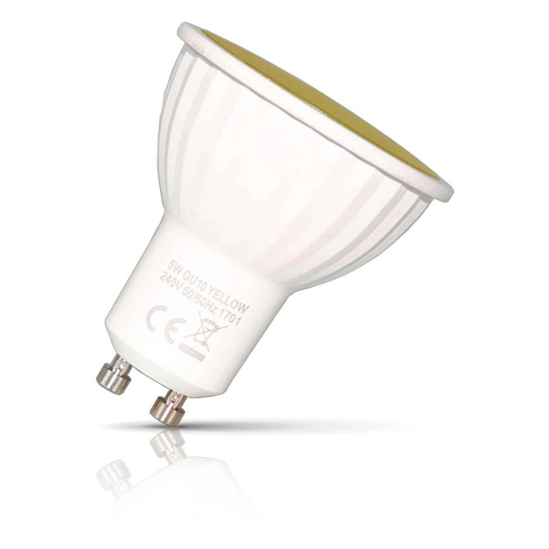 Opus LED GU10 Spotlight Light Bulb 5W Yellow Halogen Replacement Coloured - Image 1