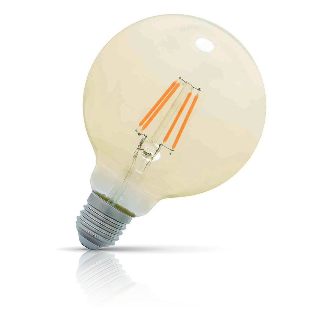 Opus LED G95 Globe Light Bulb E27 5W (60W Eqv) Dimmable Extra Warm White 2200K Screw Filament Gold - Image 1
