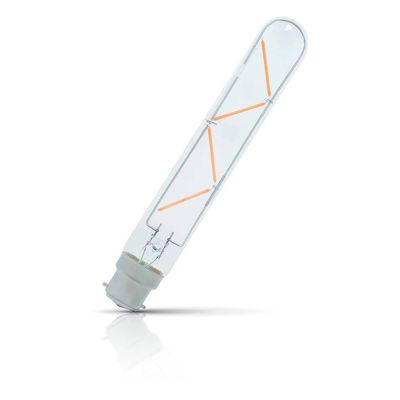Opus LED T30 Tubular Light Bulb B22 5W Dim 185mm Extra Warm White 2200K Bayonet Filament Clear