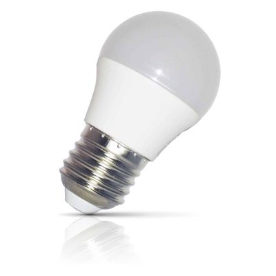 Opus LED Golfball Light Bulb E27 6W (40W Eqv) Daylight 6500K Round Screw Thermal Plastic Opal