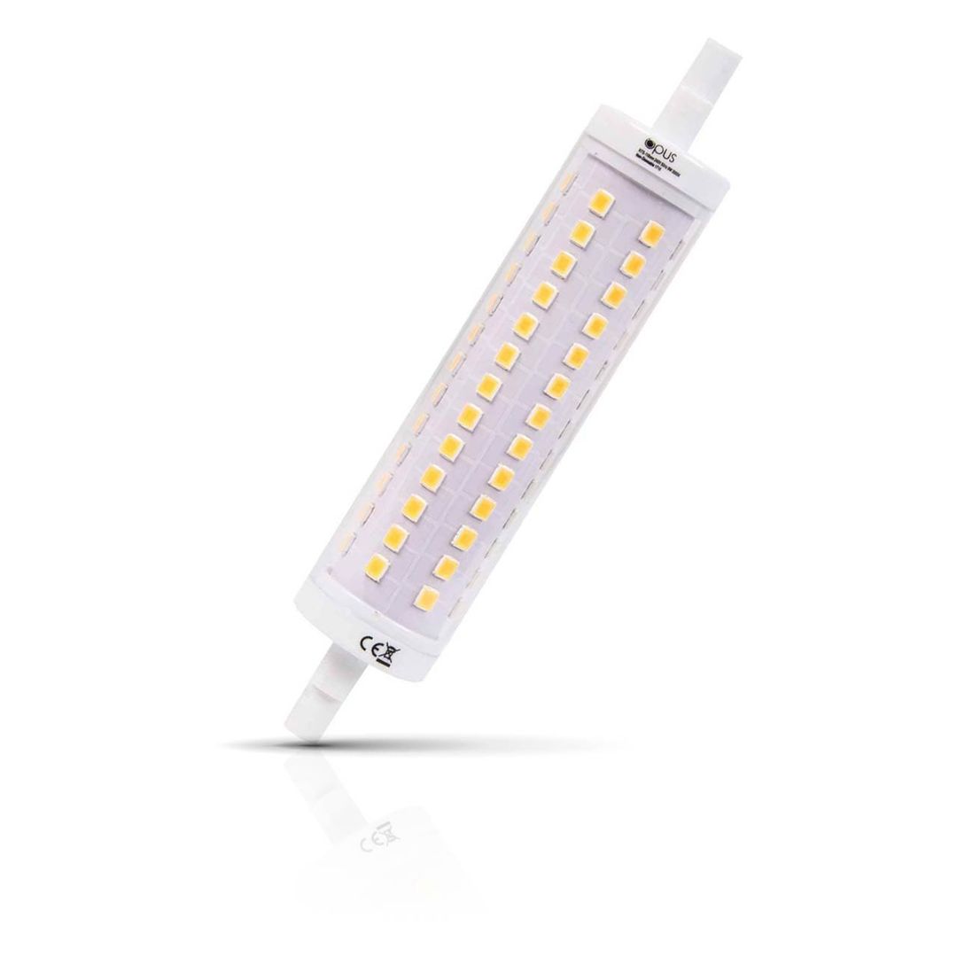 Opus LED Linear Light Bulb R7s 9W (80W Eqv) 118mm Warm White 3000K Floodlight Clear - Image 1