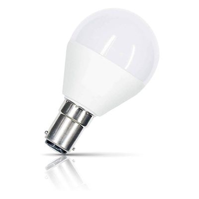 Opus LED Golfball Light Bulb B15 6W Daylight 6500K Round Small Bayonet Thermal Plastic Opal