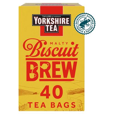 Taylors of Harrogate Yorkshire Tea Malty Biscuit Brew 40 Tea Bags 112g - Thumbnail 2