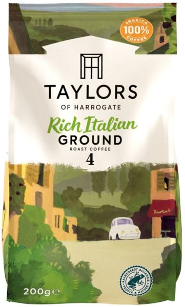 Taylors of Harrogate Rich Italian Ground Roast Coffee 200g - Thumbnail 2