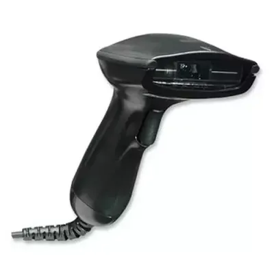 Manhattan Long Range CCD Handheld Barcode Scanner USB 500mm Scan Depth Cable 1.5m Max Ambient Light 30000 lux (sunlight) Black Three Year Warranty