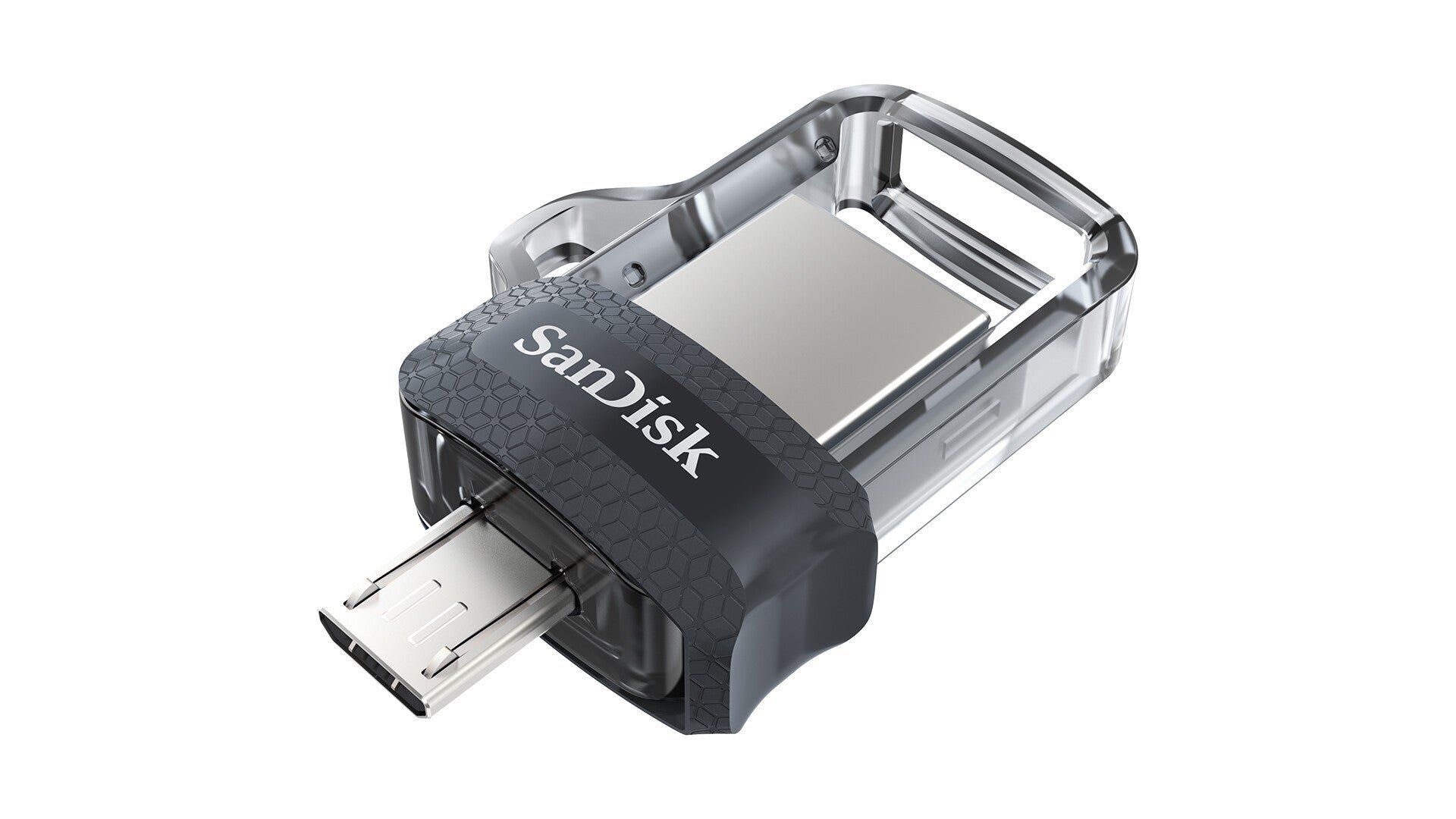 SanDisk Ultra Dual m3.0 USB flash drive 256 GB USB Type-A / Micro-USB 3.2 Gen 1 (3.1 Gen 1) Black Silver Transparent - Image 1