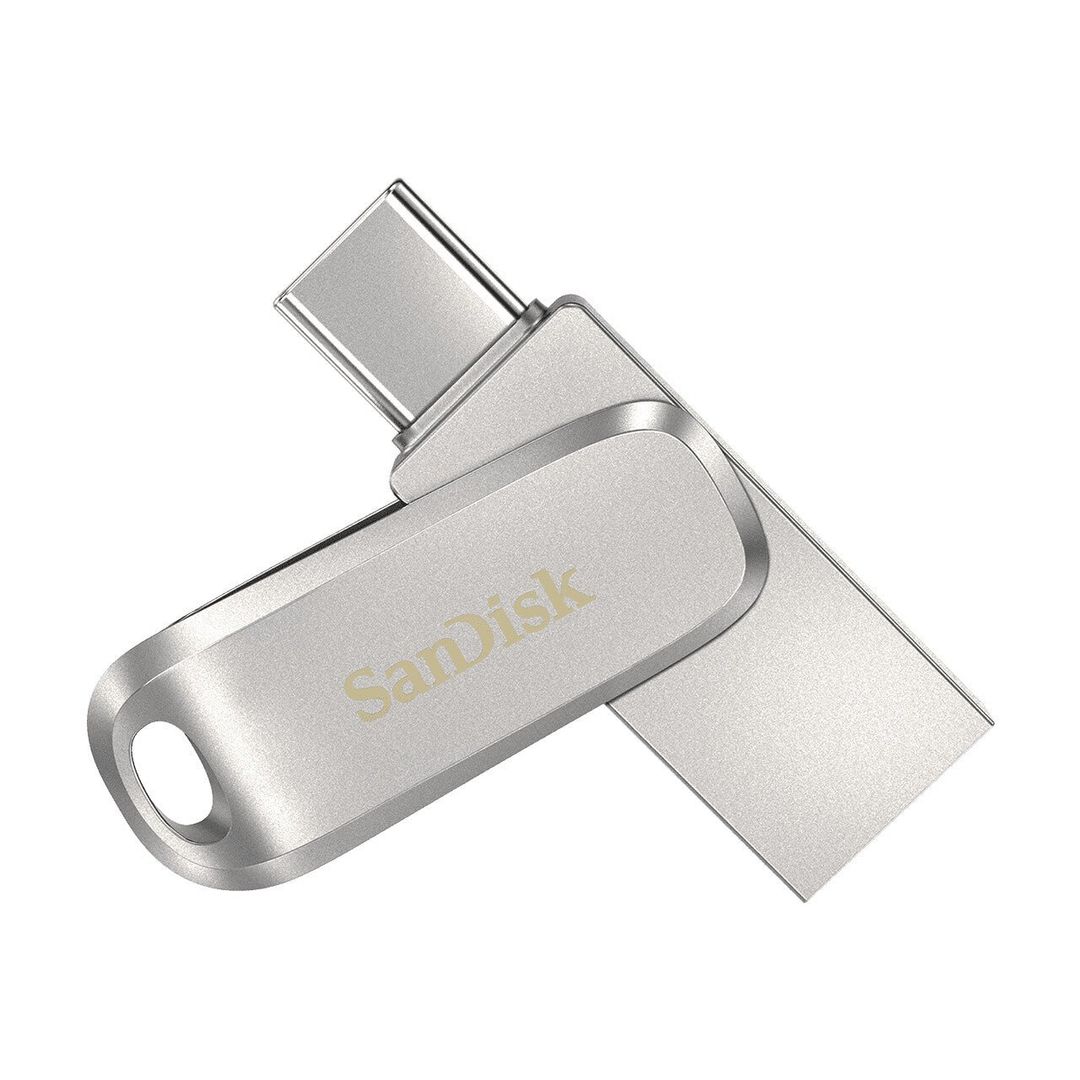 SanDisk Ultra Dual Drive Luxe USB flash drive 128 GB USB Type-A / USB Type-C 3.2 Gen 1 (3.1 Gen 1) Stainless steel - Image 1