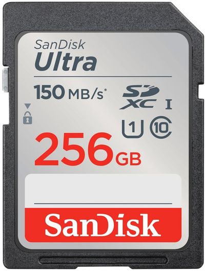 SanDisk Ultra 256 GB UHS-I Class 10 SDXC Memory Card