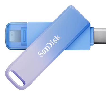 SanDisk Creator Phone Drive USB flash drive 256 GB USB Type-C / Lightning 3.2 Gen 1 (3.1 Gen 1) Blue Lilac - Thumbnail 2
