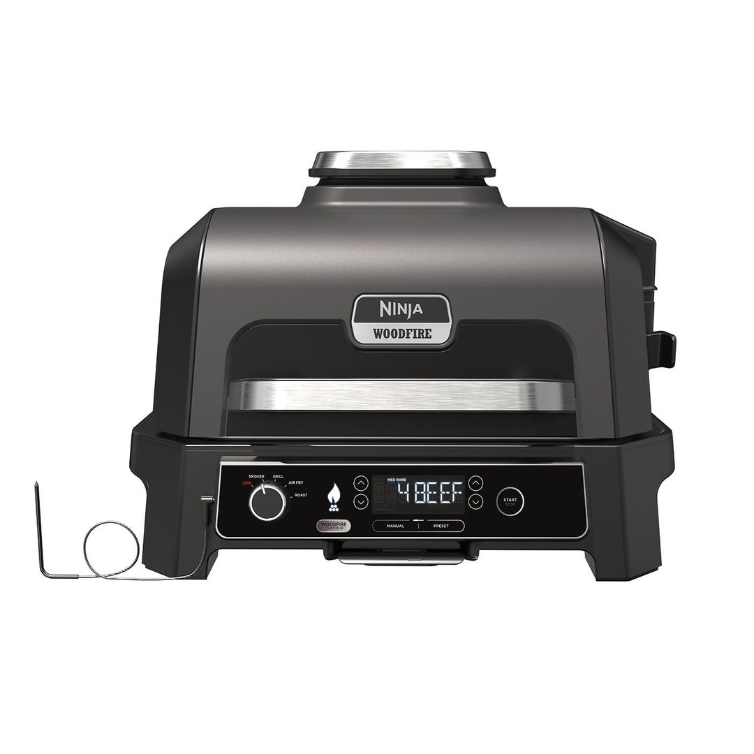 Ninja OG850UK Woodfire XL Electric BBQ Grill & Smoker - Black/Grey - Image 1