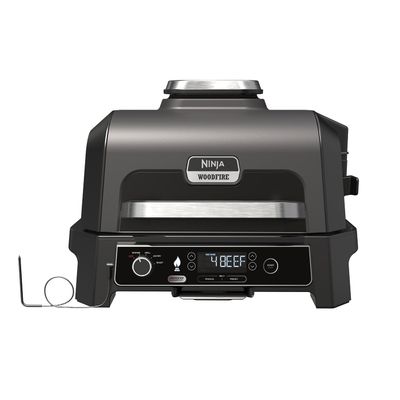Ninja OG850UK Woodfire XL Electric BBQ Grill & Smoker - Black/Grey