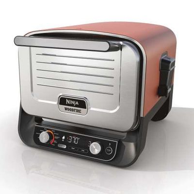 Ninja OO101UK Ninja Woodfire Outdoor Oven Artisan Pizza Maker and BBQ Smoker - Terracotta/Steel