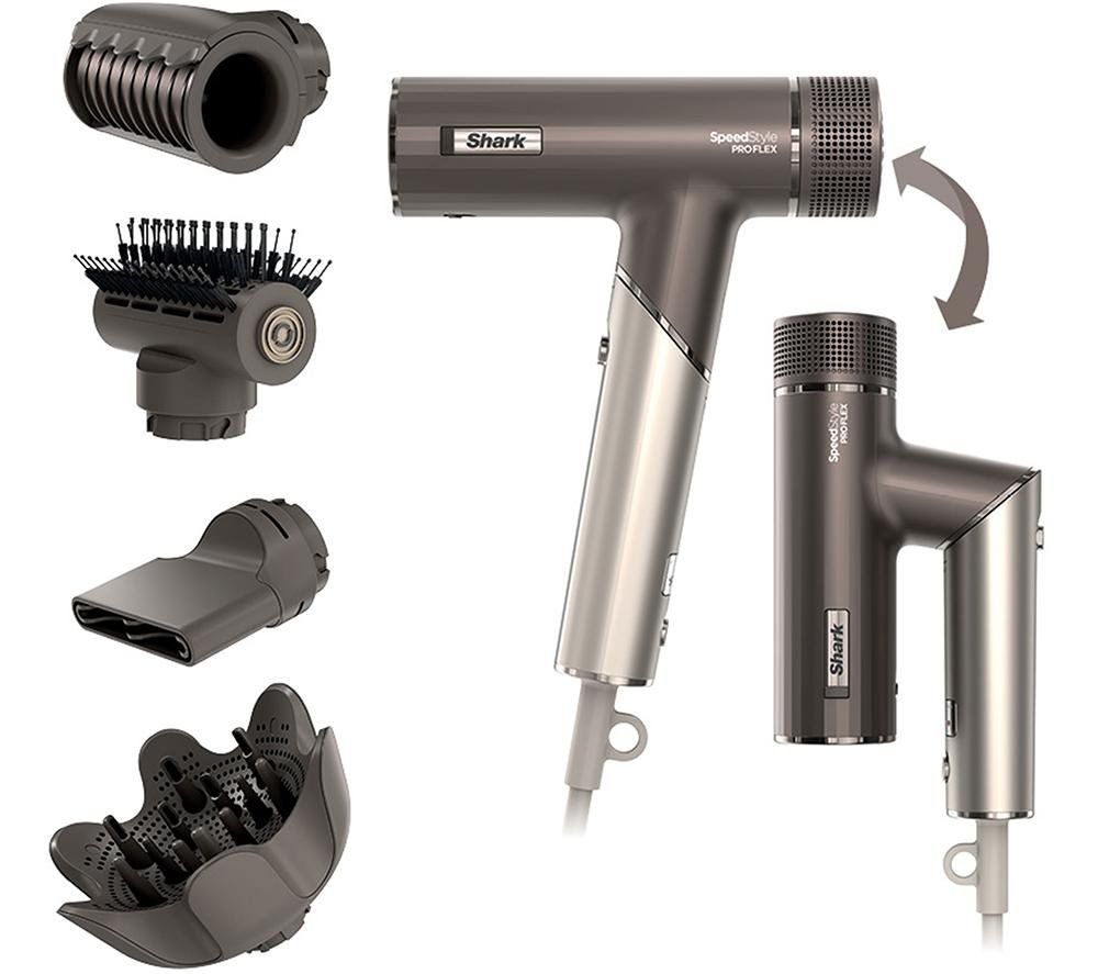 Shark SpeedStyle Pro FLEX 4-in-1 High-Velocity Hair Dryer System HD542UK in Silver - Image 1