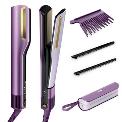 Shark SilkiPro Straight Hair Straightener + Dryer in One Tool - Plum Satin