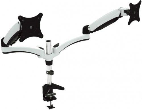 Amer Mounts HYDRA2 monitor mount / stand 71.1 cm (28") Desk Black, Chrome, White - Image 1