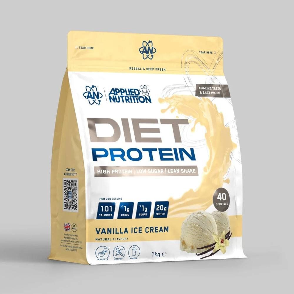 Applied Nutrition Diet Whey Protein Powder - Whey Isolate, CLA, Acetyl L-Carnitine, Green Tea Extract | Size: 1kg - Image 1