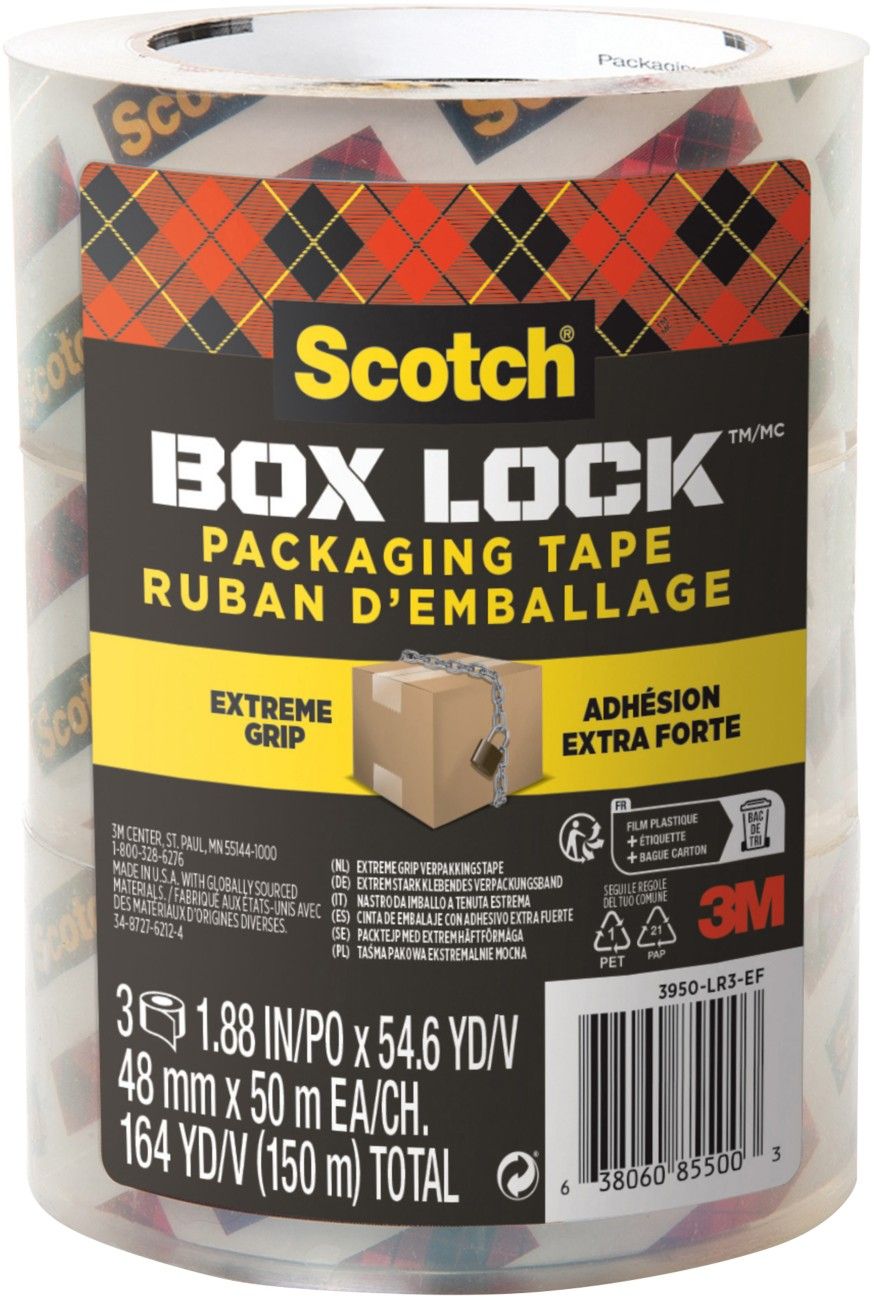 Scotch 3950-RD. Tape colour: Transparent Tape purpose: Packaging. Length: 50 m Width: 48 mm - Image 1