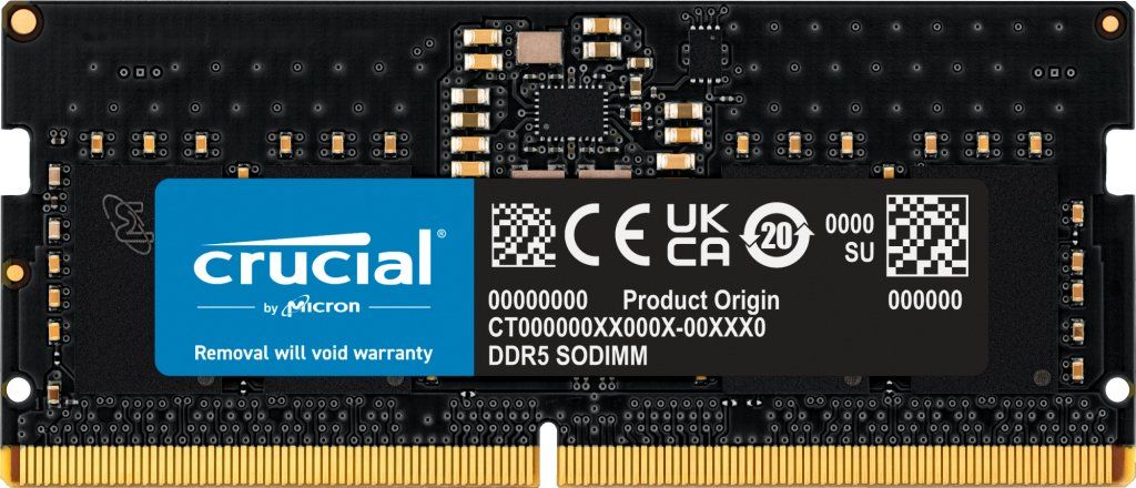 Crucial CT8G56C46S5 memory module 8 GB 1 x 8 GB DDR5 262-pin SO-DIMM ECC - Image 1