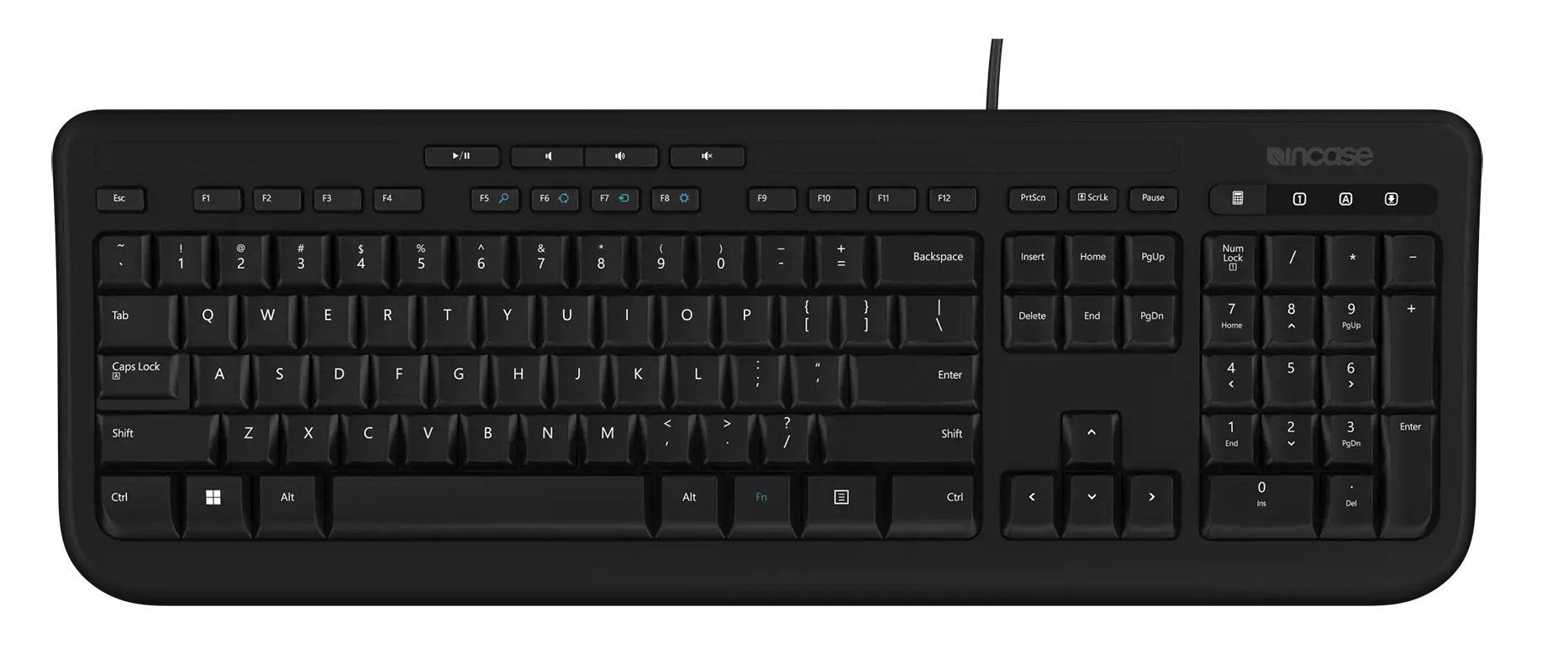 Incase Designed by Microsoft Wired 600 keyboard Universal USB QWERTY UK English Black - Image 1
