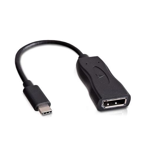 V7 USB-C male to Displayport female Adapter Black - Image 1