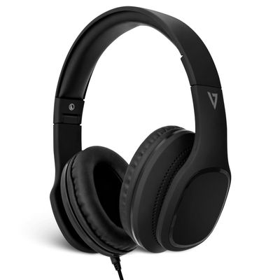 V7 Over-Ear Headphones with Microphone - Black. Product type: Headphones. Connectivity technology: Wired. Recommended usage: Calls/Music. Headphone frequency: 20 - 20000 Hz. Cable length: 1.8 m. Weight: 170 g. Product colour: Black