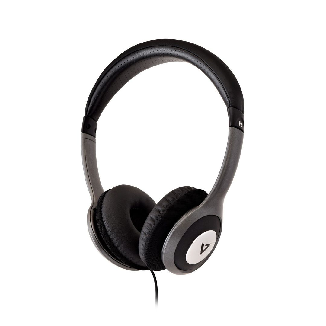 V7 HA520-2EP headphones/headset Wired Head-band Music Black, Silver - Image 1