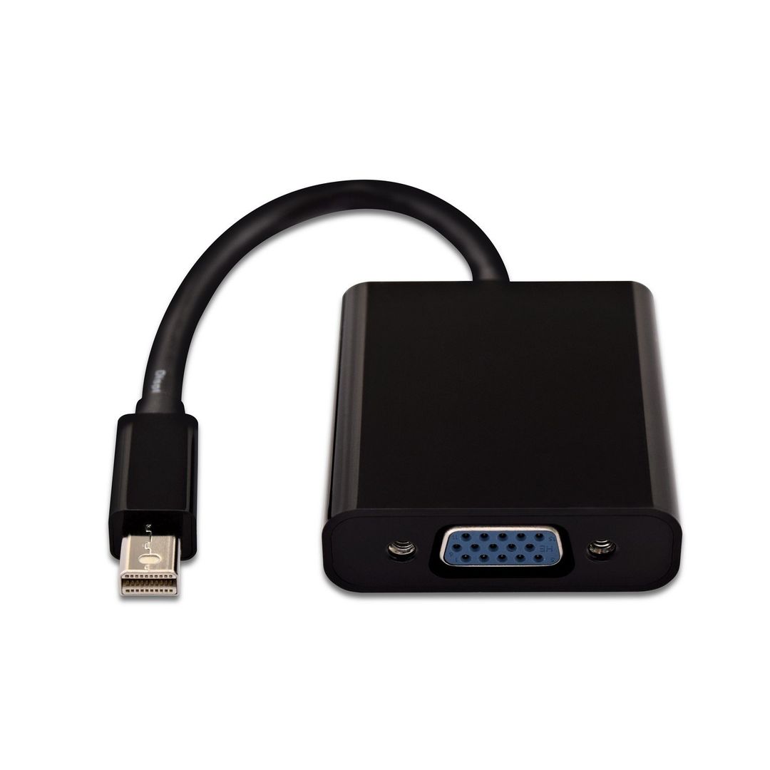 V7 Black Video Adapter Mini DisplayPort Male to VGA Female - Image 1