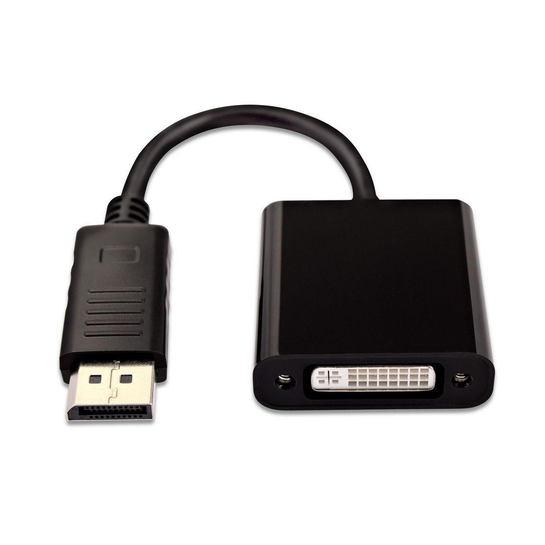 V7 Black Video Adapter DisplayPort Male to DVI-I Female Active - Image 1