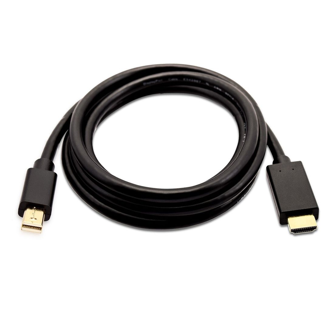 V7 Black Video Cable Mini DisplayPort Male to HDMI Male 2m 6.6ft - Image 1