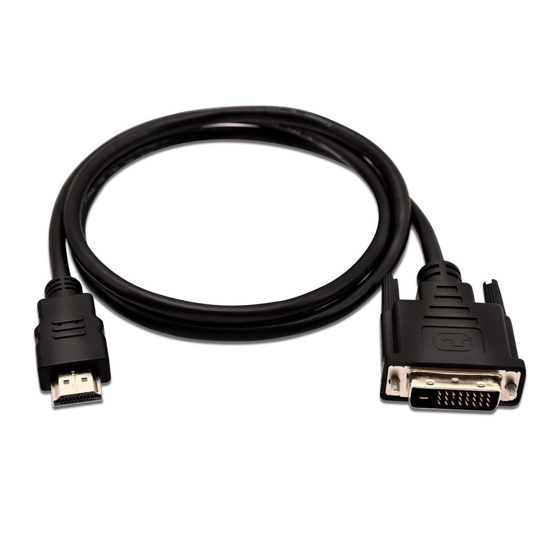 V7 Black Video Cable HDMI Male to DVI-D Male 1m 3.3ft - Image 1