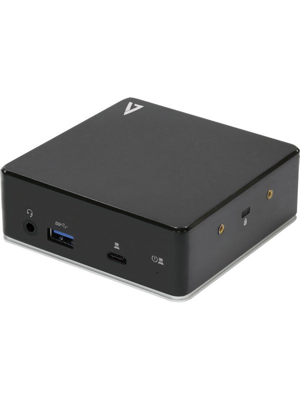 V7 Universal USB-C Docking Station w/ Dual HDMI, 3.5mm Combo Audio, Gigabit Ethernet, 3 x USB 3.1 ports and 85W PD - Image 1