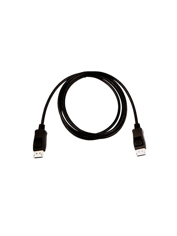 V7 Black Video Cable Pro DisplayPort Male to DisplayPort Male 2m 6.6ft - Image 1