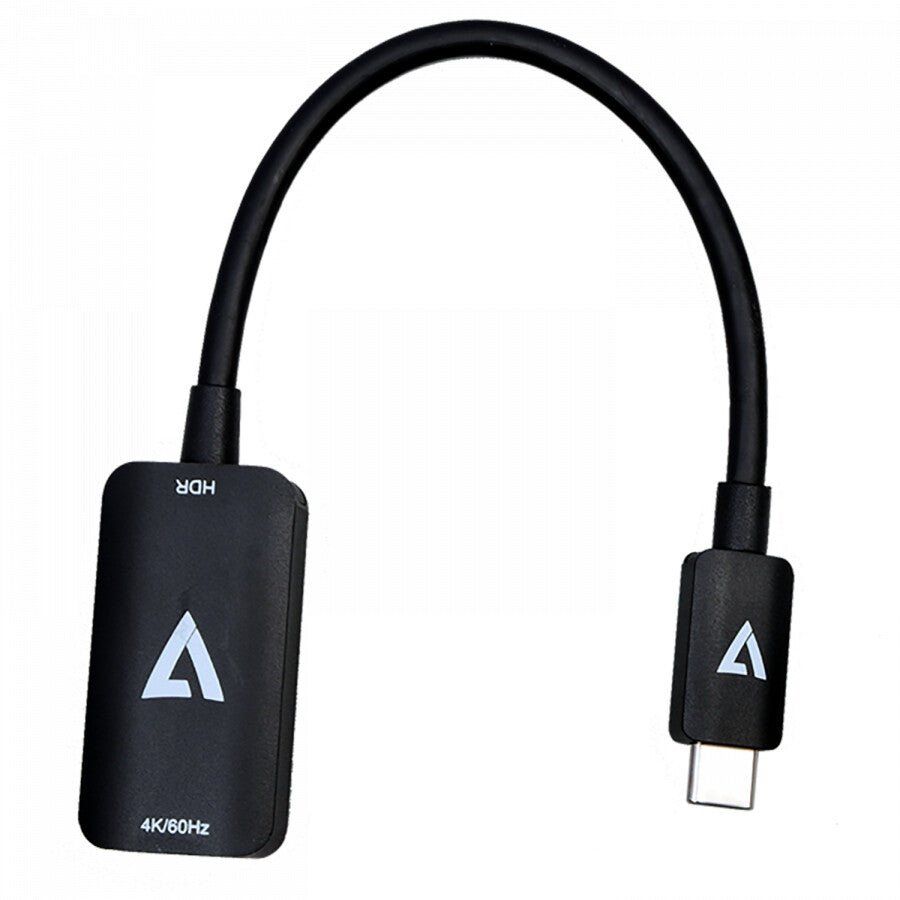 V7 V7USBCHDMI4K60HZ video cable adapter HDMI Type A (Standard) USB Type-C Black - Image 1