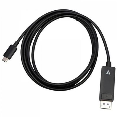V7 V7USBCDP14-2M video cable adapter DisplayPort USB Type-C Black