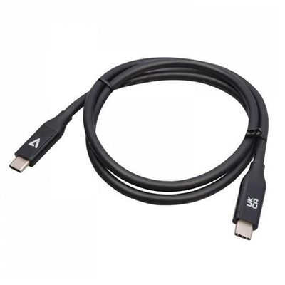 V7 V7USB4-80CM USB cable 0.8 m USB C Black