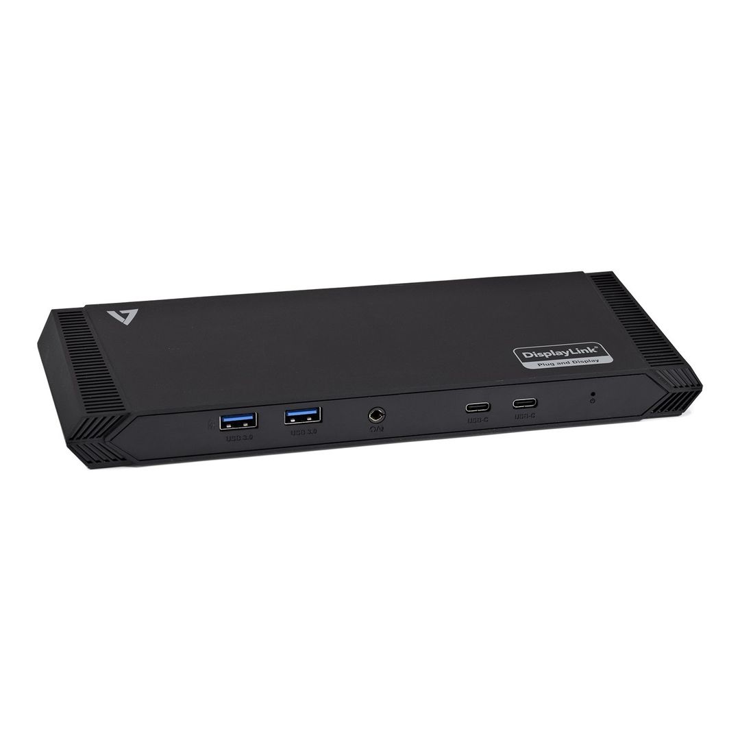 V7 DOCKUSBC laptop dock/port replicator Docking USB 3.2 Gen 1 (3.1 Gen 1) Type-A Black - Image 1