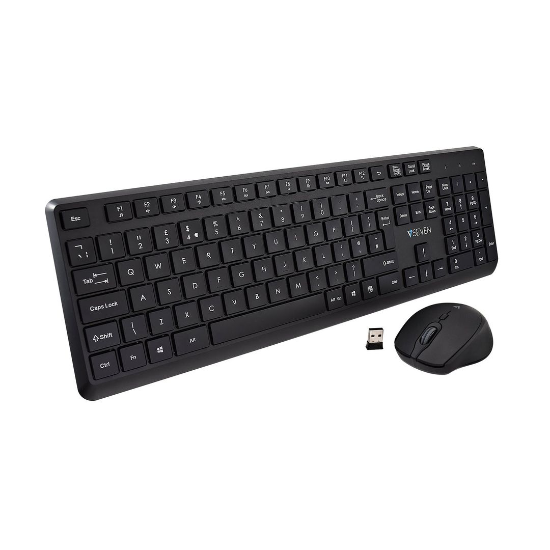 V7 CKW350UK Wireless Keyboard and Mouse Combo - UK Layout - Image 1