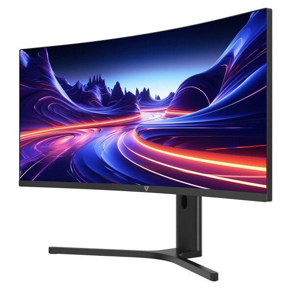 V7 34" Viewable Curved Monitor - WQHD - 3440 x 1440 - Height Adjustable - Image 1