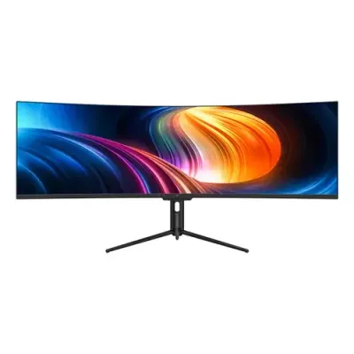 V7 49" USB-C (65W PD) Viewable Curved Monitor - DQHD - 5120 x 1440 - Height Adjustable - Thumbnail 2