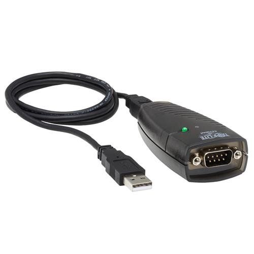 Tripp Lite USA-19HS Keyspan USB to Serial Adapter - USB-A Male to DB9 RS232 Male, 3 ft. (0.91 m), TAA - Image 1