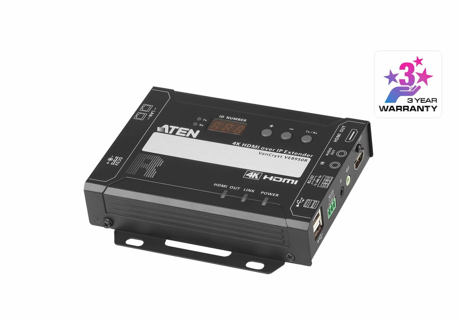 ATEN VE8950R AV extender AV receiver Black - Image 1