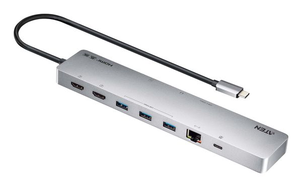 ATEN UH3240 interface hub USB Type-C Silver - Thumbnail 2