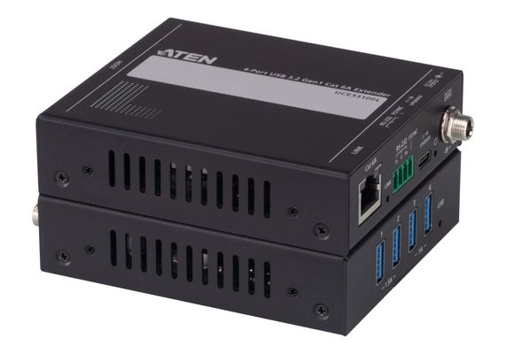 ATEN UCE33100 Network transmitter &amp; receiver Black - Thumbnail 2