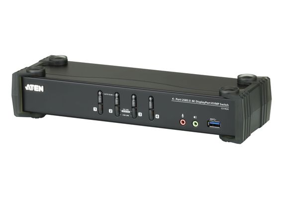 ATEN 4-Port USB 3.1 Gen 1 4K DisplayPort 1.2 KVMP Switch with Audio (KVM cables included)
