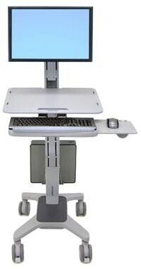 Ergotron WorkFit C-Mod, Single Display Sit-Stand Workstation 68.6 cm (27") Floor Grey - Image 1