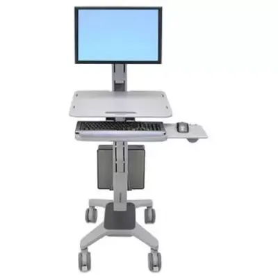Ergotron WorkFit C-Mod, Single Display Sit-Stand Workstation 68.6 cm (27") Floor Grey - Thumbnail 2