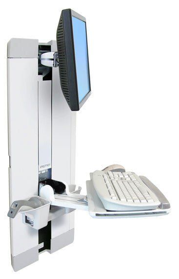 Ergotron StyleView Vertical Lift Patient Room 61 cm (24") Wall White