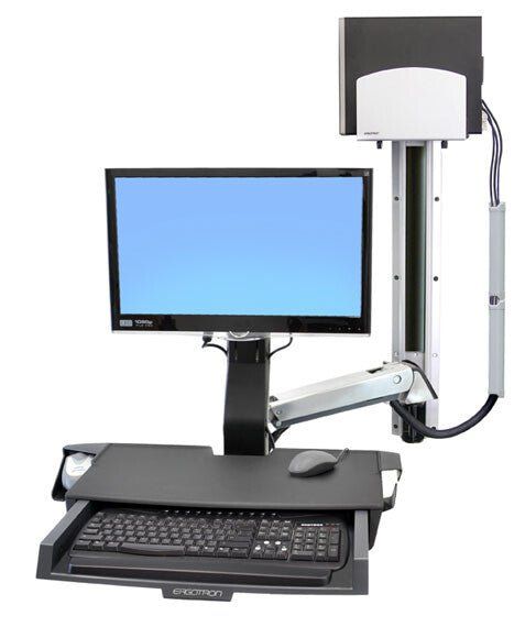 Ergotron StyleView Sit-Stand Combo System with Worksurface 61 cm (24") Wall - Image 1