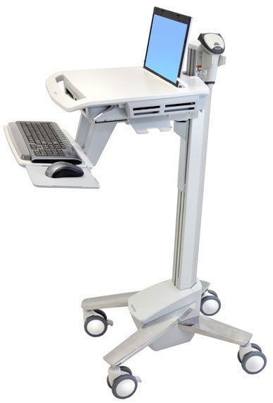Ergotron StyleView EMR Laptop Cart, SV40 Aluminium, Grey, White Multimedia cart - Image 1