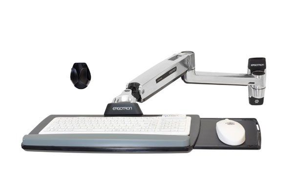 Ergotron LX Sit-Stand Wall Mount Keyboard Arm Stainless steel - Thumbnail 2